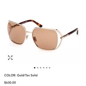 BRAND NEW WOMEN'S  TOM FORD GOLDIE 60MM AVIATOR SUNGLASSES